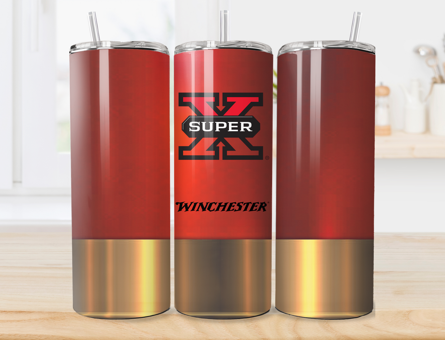 Super X Winchester Shotgun Shell 20oz Skinny Tumbler
