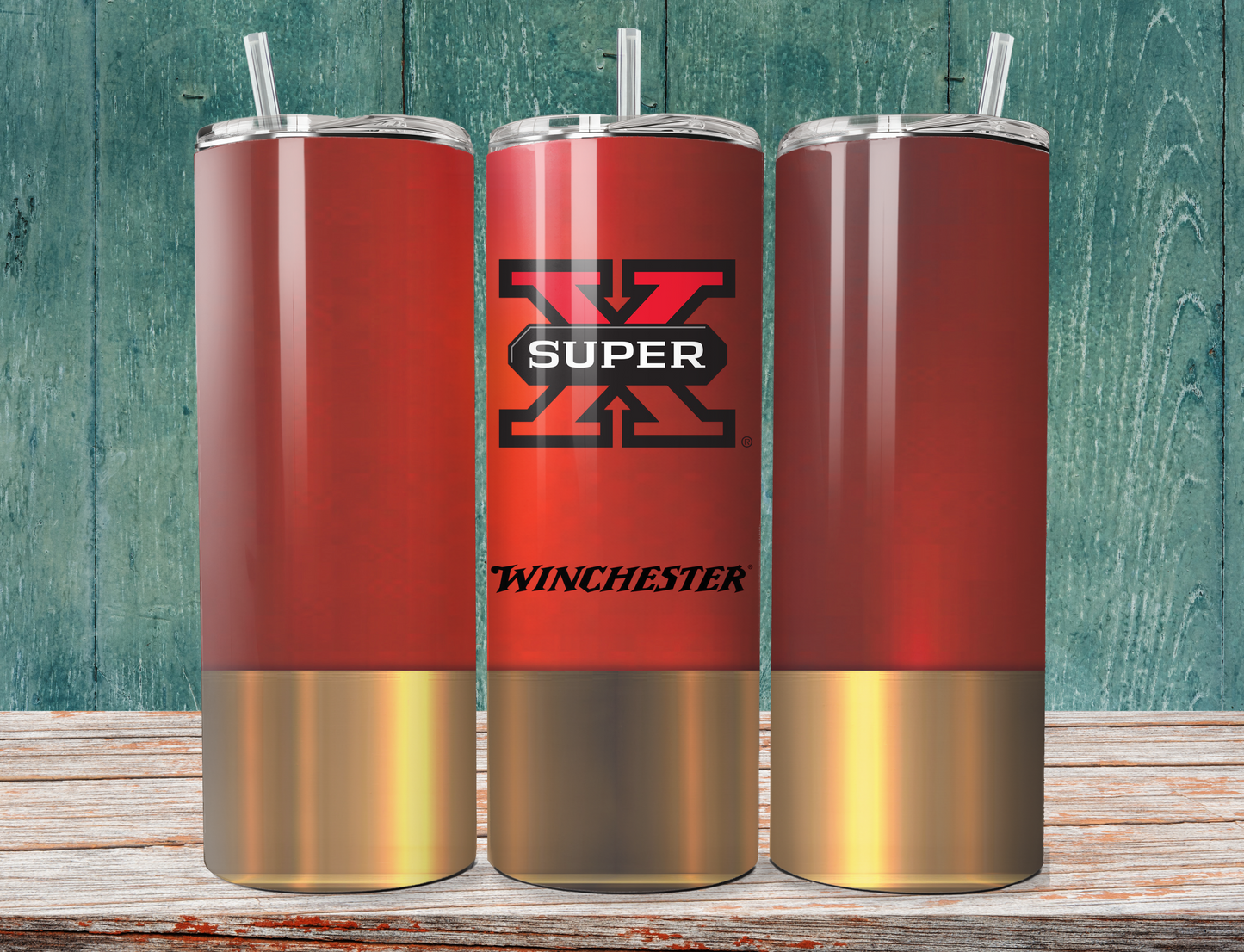 Super X Winchester Shotgun Shell 20oz Skinny Tumbler