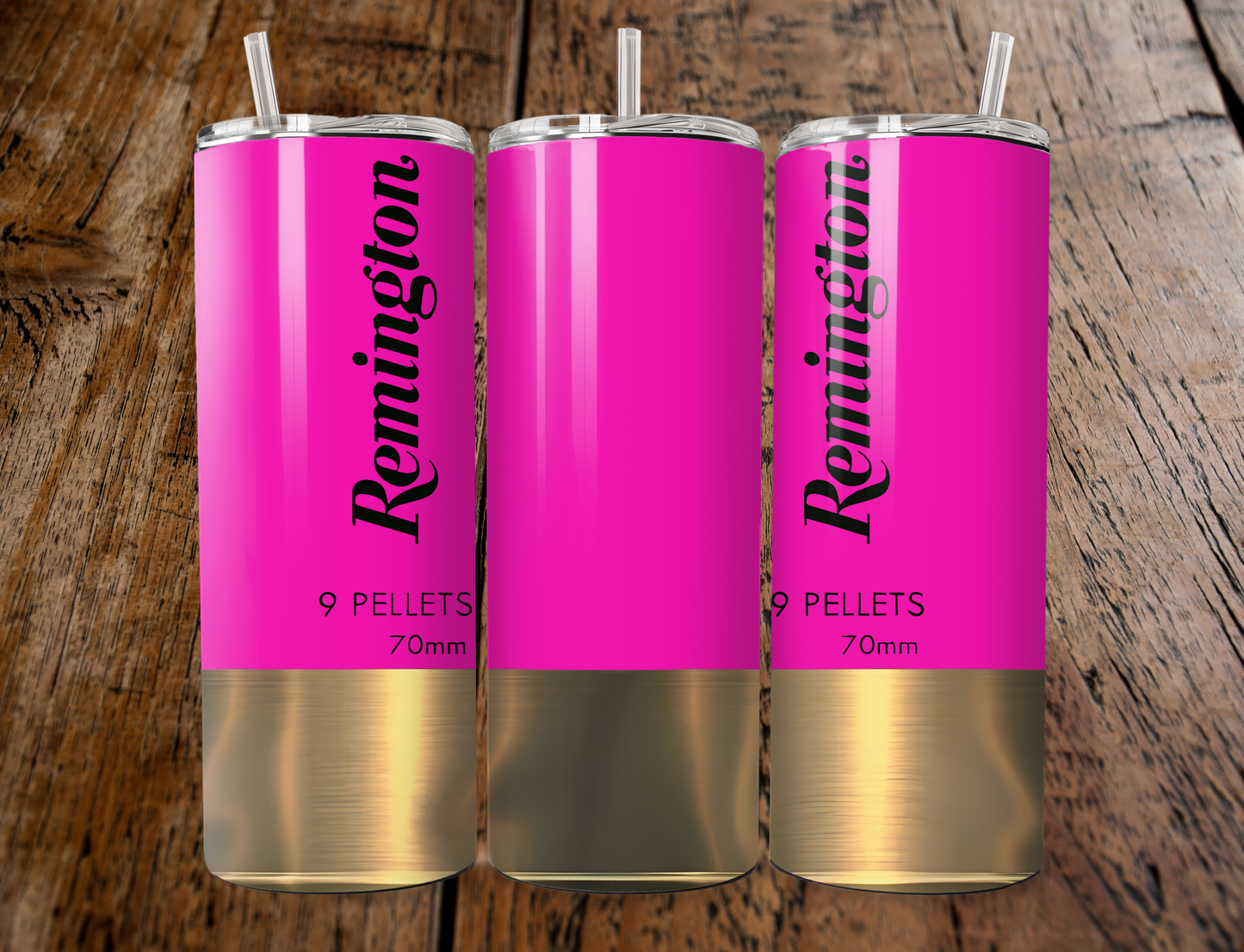 Pink Remington Shotgun Shell Skinny Tumbler Design for 20oz Tumbler