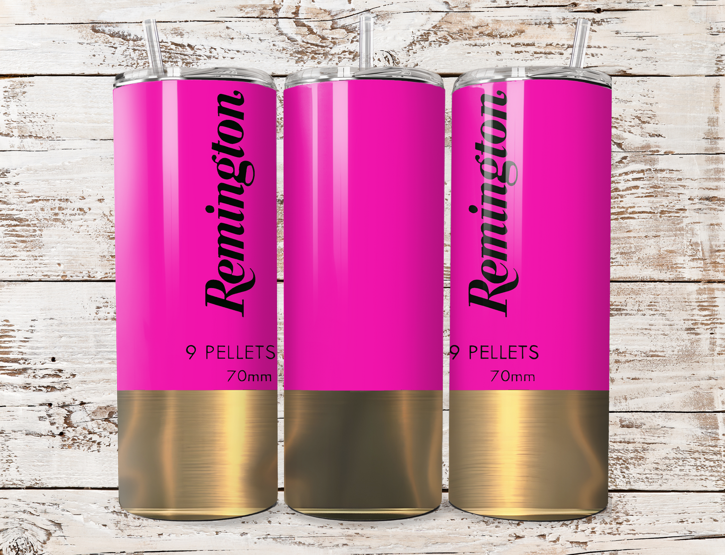 Pink Remington Shotgun Shell Skinny Tumbler Design for 20oz Tumbler