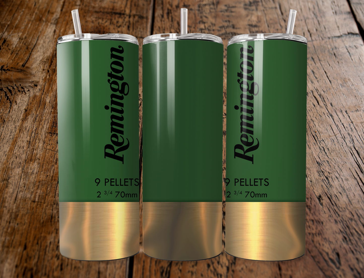 Green Remington Shotgun Shell Skinny Tumbler Design for 20oz Tumbler