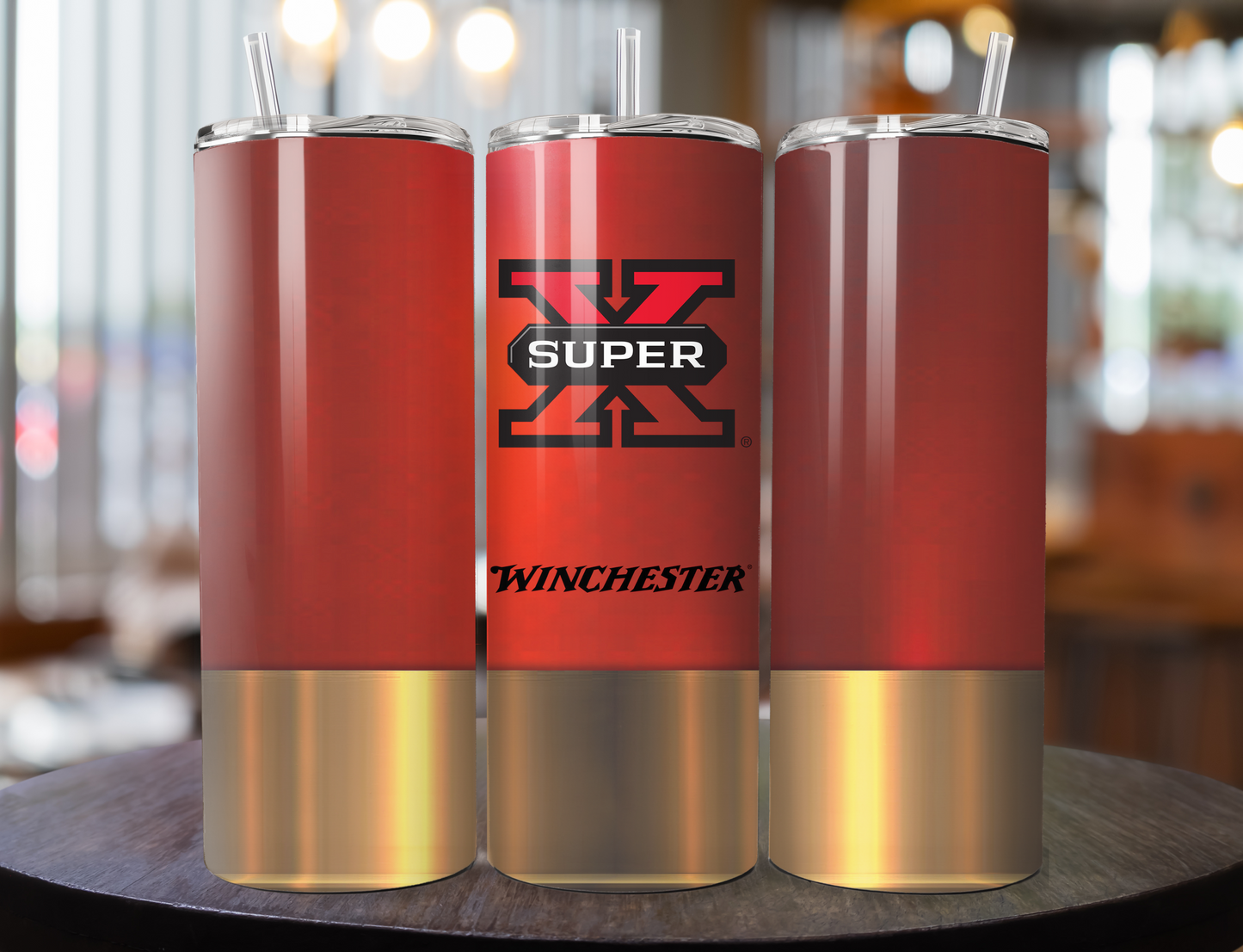 Super X Winchester Shotgun Shell 20oz Skinny Tumbler