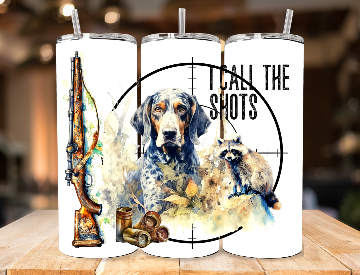 I Call The Shots Bluetick Coonhound 20oz Tumbler